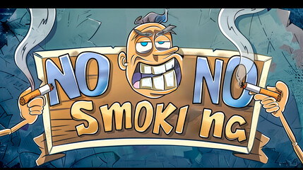 Animated no smoking campaign poster