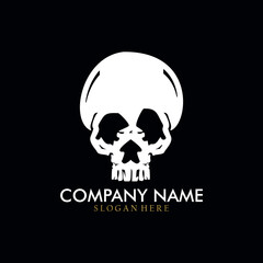 Cool skull logo. Skull vector illustration.	