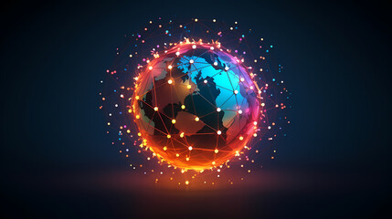 Obraz premium Global network connection concept