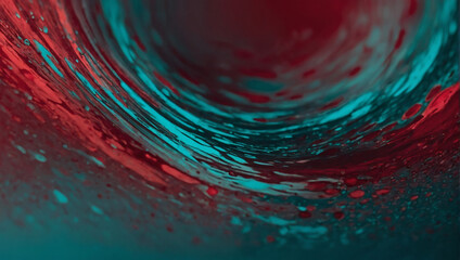 Brilliant teal and crimson gradients creating a lively abstract background. - obrazy, fototapety, plakaty