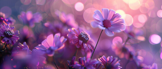 Colorful flower background purple