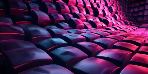 Obraz premium A close up of a pink and black patterned surface