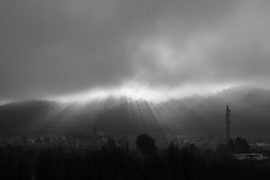 time lapse of clouds over the fog