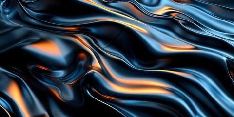 Obraz premium A blue and orange fabric with a shiny texture