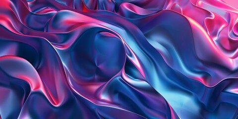 A blue and pink fabric with a purple swirl