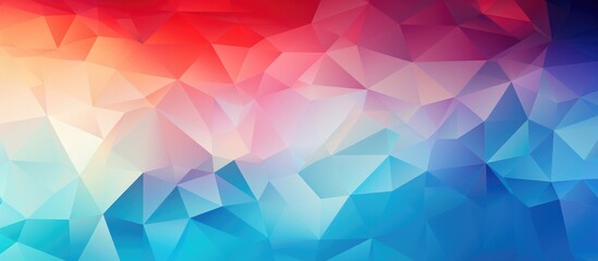 A vibrant and dynamic abstract background featuring a multitude of triangles in various sizes and colors. The triangles create a mosaic-like pattern that covers the entire space, - obrazy, fototapety, plakaty