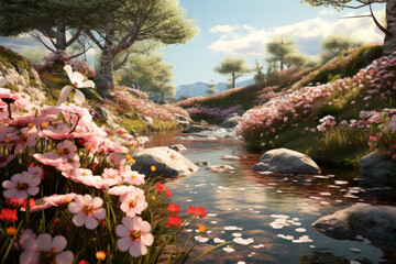 Obraz na płótnie Canvas spring scenery