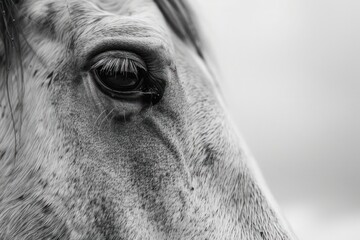 the close up of a horse's face
