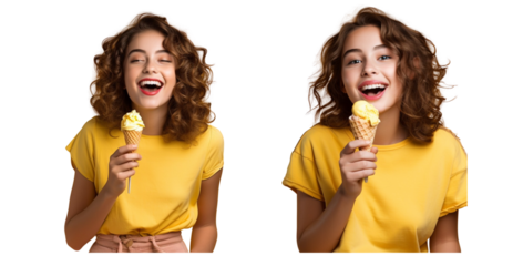 Girls with ice cream