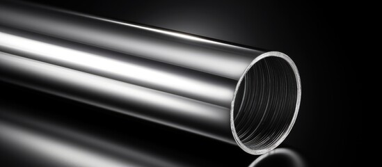 A detailed view of a stainless steel pipe, commonly used in automotive design for components such as bumpers, grilles, and cylinders