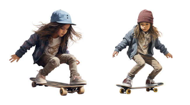 children playing skateboards