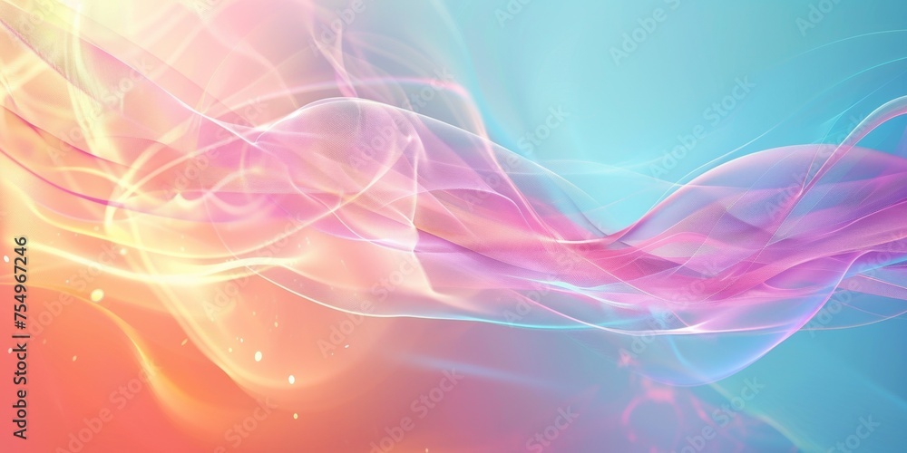 Canvas Prints a colorful, abstract image of a wave with a pink and orange background - stock background.