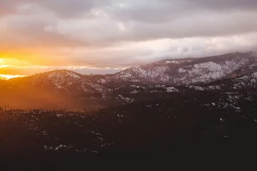 Photo sur Plexiglas Militaire sunset in the mountains