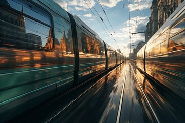 Fast trains are going in the opposite direction 