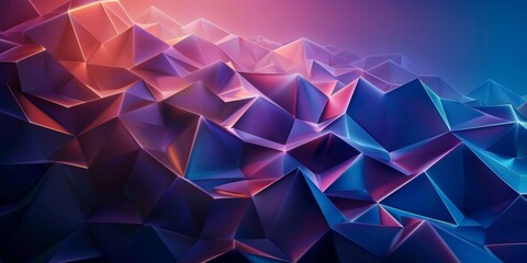 A colorful abstract image of a mountain range with purple and blue tones - stock background.