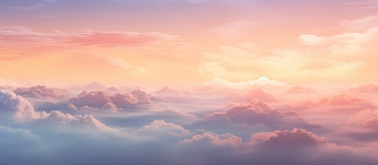 Obraz premium The sun is breaking through the clouds over the mountains, creating a beautiful red sky at sunset in the natural landscape