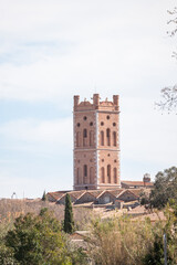 Fototapeta na wymiar tower of the castle Rivesaltes