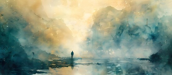 Wanderer in Time A Sense of Curiosity Expressed Through Watercolor Artistry