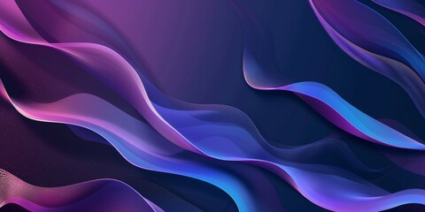 Obraz premium A purple and blue wave with a purple background - stock background.