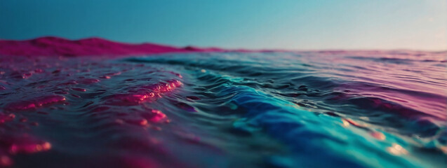 Flowing color gradients with vibrant azure, magenta, and lime hues. - obrazy, fototapety, plakaty
