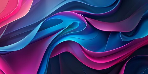 A colorful, abstract design with a blue and pink wave - stock background.