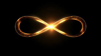 Infinity sign on bright neon background
