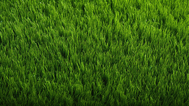 A field of green grass with no visible objects
