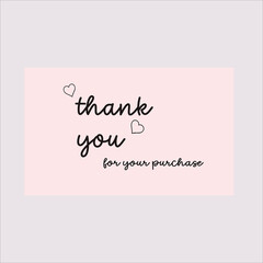 Thank u for  your order card  Template