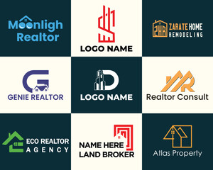 Realtor | Real Estate | Home | Construction icon logo