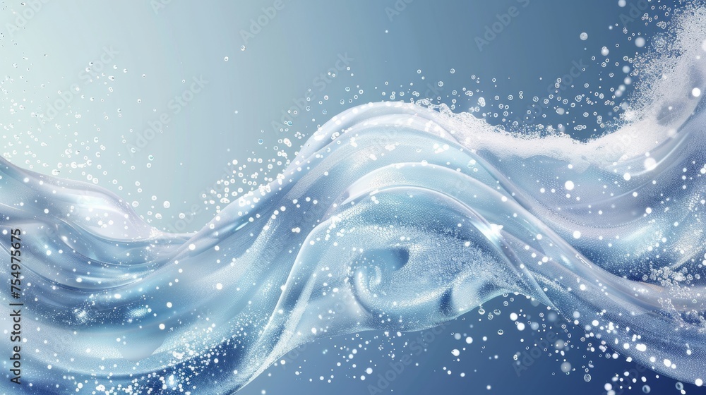 Aufkleber light effect with bubbles and shimmers. isolated transparent abstract foam, shining vortex, dynamic 