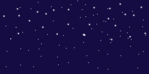 Abstract white stars with blue background