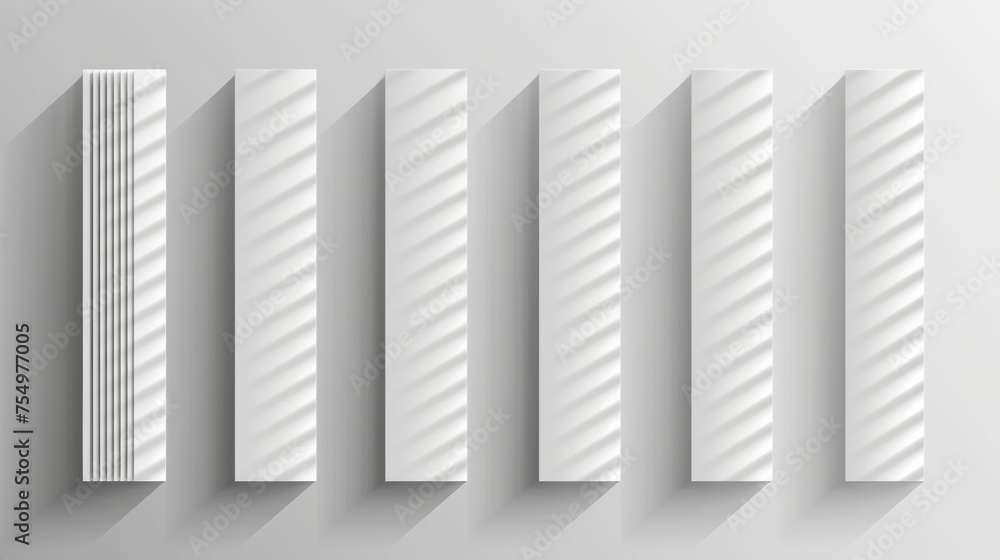 Poster paper shadow box design. 3d page frame divider set. isolated realistic shade border pack. base overl