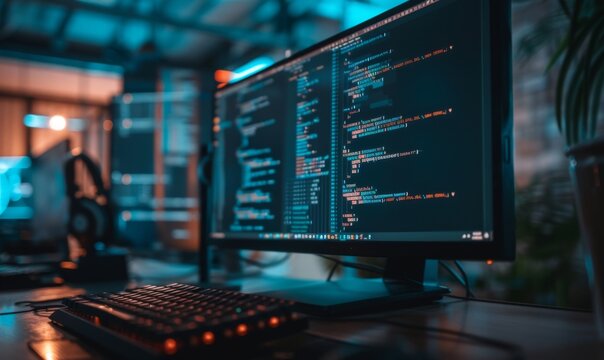 Computer screen displaying lines of code, showcasing the intricate details and syntax of software programming