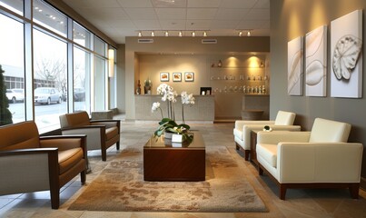 VIP treatment room in a dermatology and beauty clinic  showcasing elegant interior