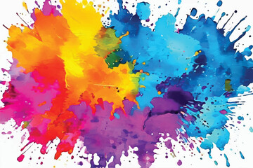 Colorful watercolor paint splash art. Colorful Watercolor Splash Abstract Art Pattern. Painted watercolor texture.