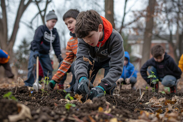 Kids Planting Trees, Generative AI