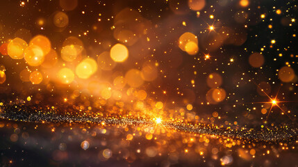 Obraz na płótnie Canvas Abstract festive sparkle glitter lights on dark background., hi-tech and big data background design for brochures, flyers, magazine, business card, banner.