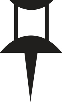 recommend clip art: Push pin icon. Simple flat design. Single vector illustration.