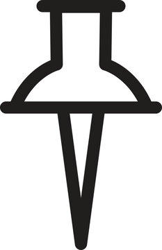 recommend clip art: Push pin icon. Simple flat design. Single vector illustration.