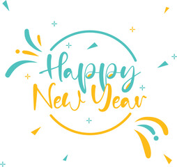 Obraz premium Happy New Year. Lettering text for Happy New Year