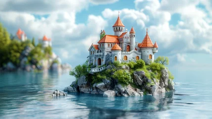 Tuinposter Enchanted Fairytale Castle © Uwe Lietz