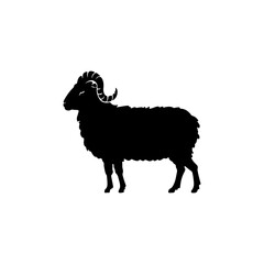 Silhouette of a animals side view isolated 