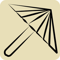 Icon Umbrella. related to Sakura Festival symbol. hand drawn style. simple design editable. simple illustration