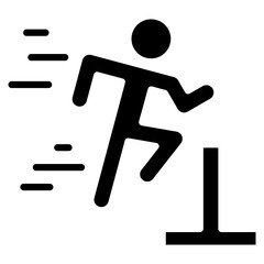Hurdle Icon Element For Design