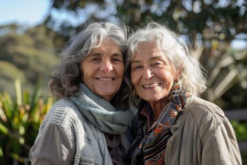 2 aged woman friends pension concept