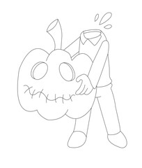 Halloween coloring book page for kids