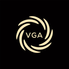 VGA  logo design template vector. VGA Business abstract connection vector logo. VGA icon circle logotype.
