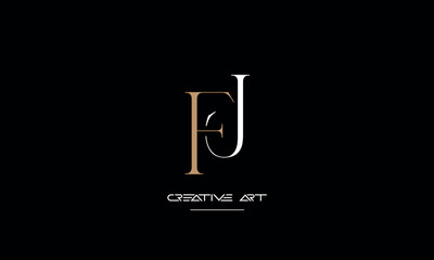 FJ, JF, F, J abstract letters logo monogram