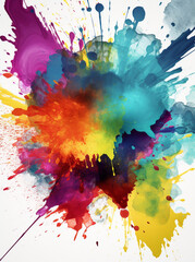 a wide array of color splash splatters