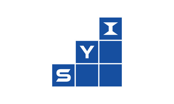 SYI initial letter financial logo design vector template. economics, growth, meter, range, profit, loan, graph, finance, benefits, economic, increase, arrow up, grade, grew up, topper, company, scale